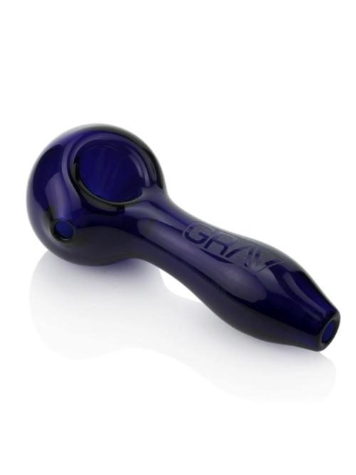 4” Classic Spoon – Hand Pipe – Glassy Blue