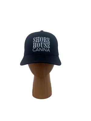 Black Trucker Hat - Silver Embroidery