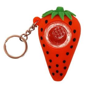 Silicone Hand Pipe - Strawberry