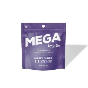MEGA Blackberry (1:1 THC:CBN) - 100mg (2 Pack)
